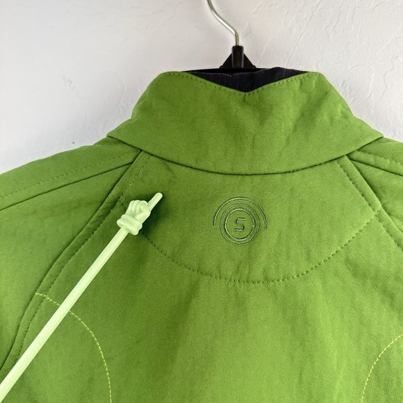Brooks Jacket Womens Small‎ Green Shelter Tech Zip Up Running Walking Outdoor - Picture 11 of 16